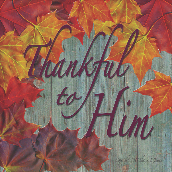 Thankful to Him 15X15